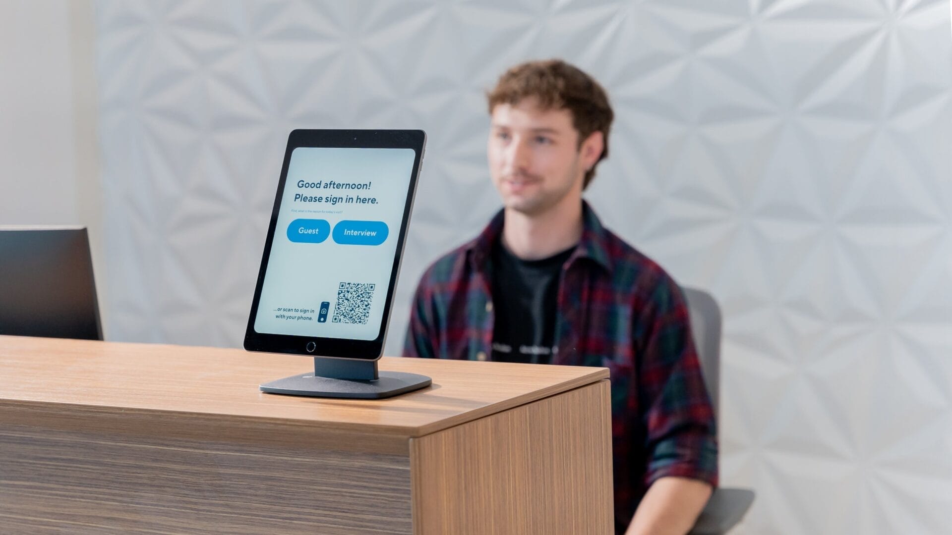 Guest signing in with Verkada’s Guest solution