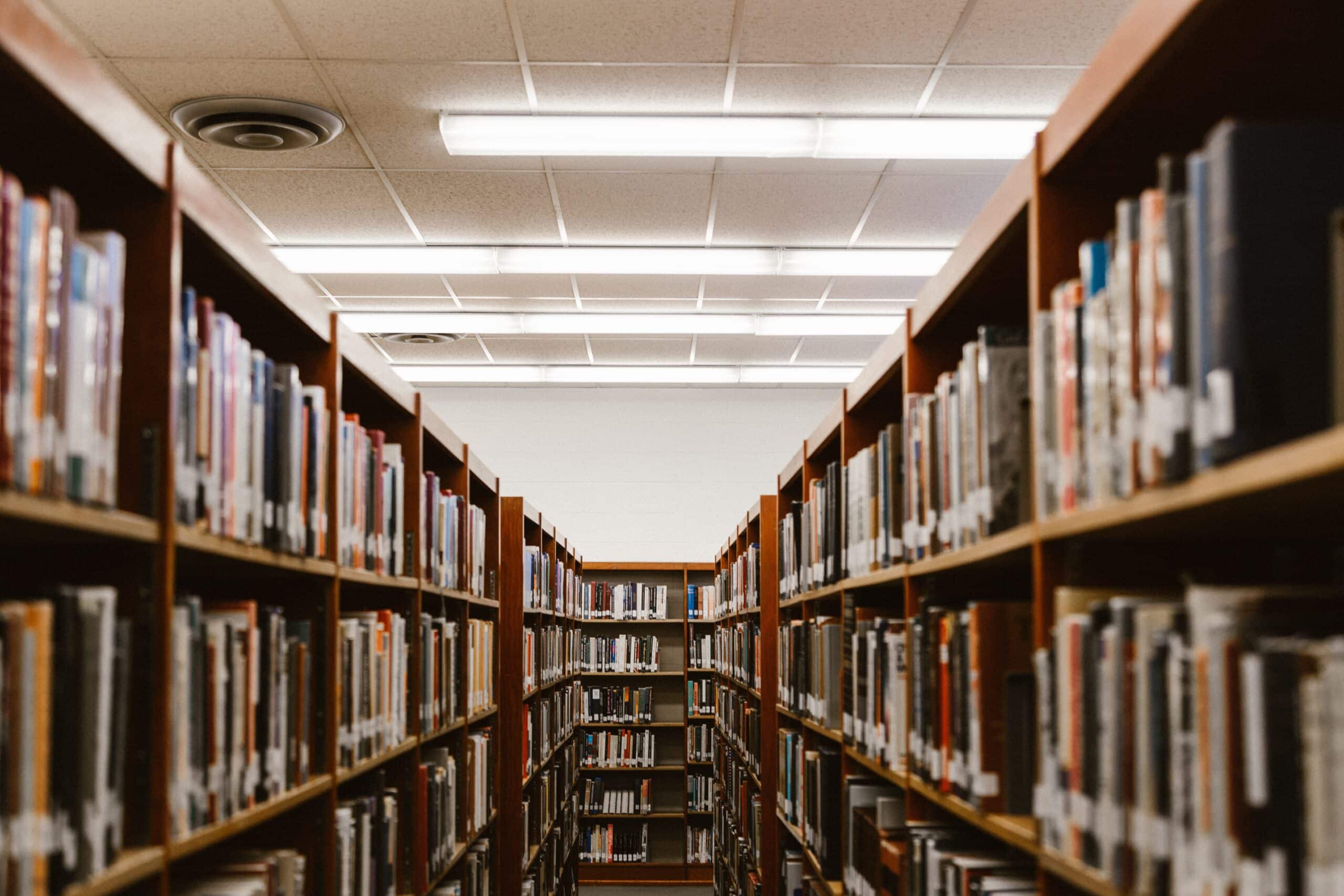 School library protected by security cameras