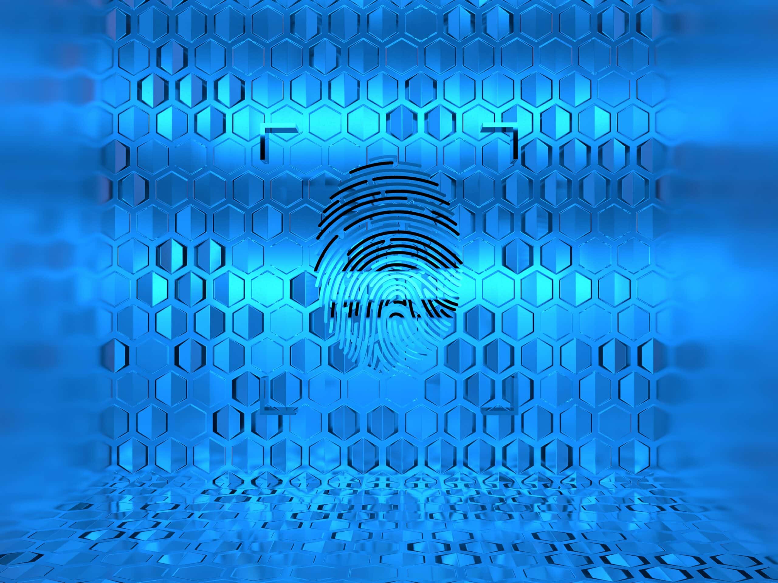 Finger print symbolizing AI security systems